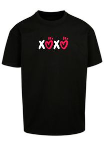 Merchcode Herren T-Shirt "Merchcode Herren Valentines Day - XOXO Heavy Oversized Tee", schwarz, casual, Gr. XL, bedruckt, 100% Baumwolle, Shirts