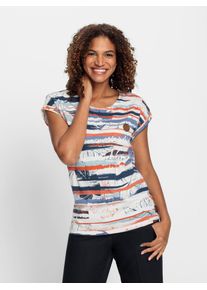 Casual Looks Damen Print-Shirt "Print-Shirt", bunt, Gr. 38, gemustert, mehrfarbig, 100% Baumwolle, Shirts