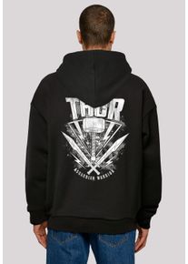 F4NT4STIC Herren Kapuzenpullover "Marvel Thor Ragnarok Thor Hammer Logo", schwarz, casual, Gr. M, Obermaterial: 100% Baumwolle, Pullover, Print