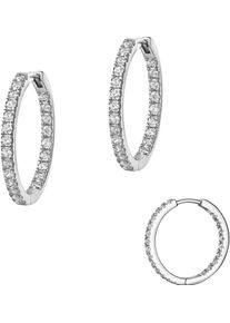 Firetti Damen Paar Creolen "Schmuck Geschenk Silber 925 Ohrschmuck Ohrringe", Silber 925 (Sterlingsilber), silber, Silber 925 (Sterlingsilber),