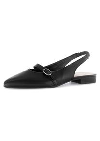 Gabor Damen Slingpumps, Gr. 41, schwarz, Nappaleder, unifarben, elegant, Schuhe, Blockabsatz, Abendschuh, Businessschuh, elastisches Fersenriemchen
