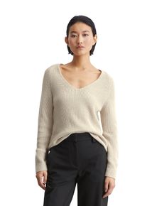 Marc O'Polo MARC O'POLO Damen Strickpullover "aus Organic Cotton-Qualität", beige, casual, Gr. XXL, unifarben, Obermaterial: 100% Baumwolle, Pullover