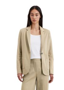 Marc O'Polo MARC O'POLO Damen Jerseyblazer "aus Interlock-Qualität", beige, Gr. 32, unifarben, Obermaterial: 96% Baumwolle, 4% Elasthan, Blazer