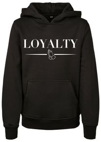 MisterTee Jungen Kapuzensweatshirt "MisterTee Herren Kids Loyalty Hoody", schwarz, Gr. 110, unifarben, 65% Baumwolle, 35% Polyester, Sweatshirts