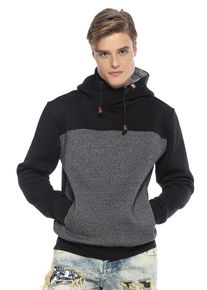 Cipo & Baxx CIPO & BAXX Herren Kapuzenpullover "Sweatshirts", schwarz, casual, Gr. L, unifarben, 70% Baumwolle;30% Polyester, Pullover, im Kontrast-Look