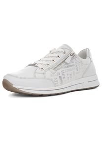 Ara Damen Sneaker "OSAKA", Gr. 7, silber, Glattleder, metallic, sportlich, Schuhe, mit Reißverschluss, H-Weite, Freizeitschuh, Halbschuh, Schnürschuh