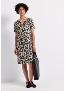 Street One Damen Tunikakleidcoastal beige, casual, Gr. 34, animal-print, Stoff, 100% Viskose, Kleider, im Tunika-Style
