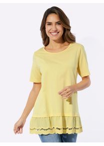 Classic Basics Damen Longshirt "Longshirt", gelb, Gr. 46, unifarben, 100% Baumwolle, Shirts