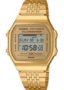 CASIO VINTAGE Smartwatch, gold, Smartwatches, Armbanduhr, Herrenuhr, Damenuhr, Bluetooth,Stoppfunktion,Schrittzähler