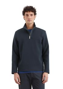 Marc O'Polo MARC O'POLO Herren Sweatshirt "in hochwertigem Scuba-Interlock-Sweat", blau, sportlich, Gr. L, unifarben, Obermaterial: 75% Baumwolle, 20% Polyester,