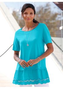 Classic Basics Damen Longshirt "Longshirt", blau, Gr. 50, unifarben, 100% Baumwolle, Shirts