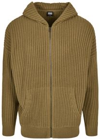 Urban Classics Herren Kapuzensweatshirt "Urban Classics Herren Knitted Zip Hoody", grün, Gr. M, unifarben, 100% Polyacryl, Sweatshirts