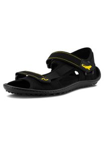 Leguano Damen Barfußschuh, Gr. 36, schwarz, Textil, sportlich, Schuhe, Sommerschuh, Sandale, mit praktischen Klettverschlüssen