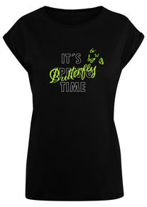Merchcode Herren T-Shirt "Merchcode Damen Ladies It ́s Spring Time Extended Shoulder Tee", schwarz, casual, Gr. L, bedruckt, 100% Baumwolle, Shirts
