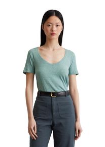 Marc O'Polo MARC O'POLO Damen T-Shirt "aus Organic Cotton Slub Jersey"pure teal, Basic, Gr. XXL, unifarben, Obermaterial: 100% Baumwolle, Shirts