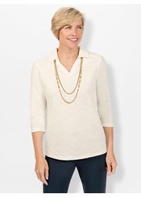 CLASSIC Damen Poloshirt "Poloshirt", beige, Gr. 52, unifarben, 95% Polyester, 5% Elasthan, Shirts