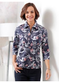 CLASSIC Damen Poloshirt "Poloshirt", bunt, Gr. 40, gemustert, mehrfarbig, geblümt, 100% Baumwolle, Shirts