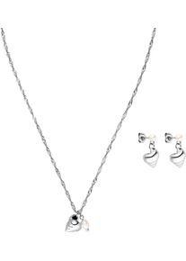 PURELEI Damen Ohrring und Ketten Set "Schmuck Geschenk Edelstahl Mahina Club Seashore, 2404-MC-Seashore", silber, Edelstahl, Perlen, Schmuck-Sets,