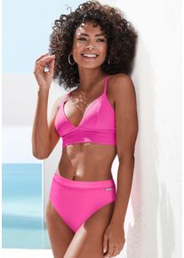 Venice Beach Damen Bikini-Hose "Lucky", pink, Gr. 34, Strukturmuster, Recycling-Polyamid, Badehosen, aus gerippter Strukturware