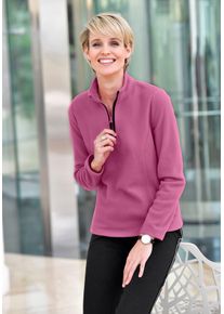 Classic Basics Damen Fleeceshirt "Fleece-Shirt", lila, Gr. 40, unifarben, 100% Polyester, Shirts