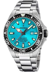 Festina Taucheruhr "Diver Collection", silber, Armbanduhren, Armbanduhr, Quarzuhr, Herrenuhr, Edelstahlarmband, Datum, Saphirglas
