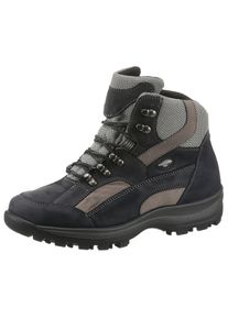 Waldläufer WALDLÄUFER Damen Schnürboots "HOLLY", Gr. 8, schwarz, Nubukleder, Textil, kontrastfarbene Details, sportlich, Schuhe, Outdoor, Trekking, Schnürschuh