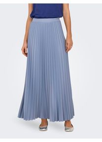 Only Damen Maxirock "ONLMELISA LONG SKIRT BOX JRS", blau, modisch, Gr. S, unifarben, Obermaterial: 95% Polyester, 5% Elasthan, Röcke