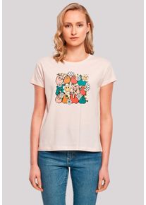 F4NT4STIC Damen T-Shirt "Muttertag Cool Moms Club Retro Blumen", pink, casual, Gr. L, Obermaterial: 100% Baumwolle, Shirts, Premium Qualität