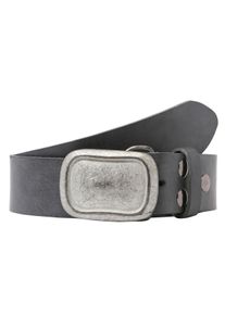Damen Ledergürtel, grau, casual,modisch, Gr. 95, RETTUNGSRING BY SHOWROOM 019, unifarben, Leder, Gürtel, mit austauschbarer Schließe »Rechteck