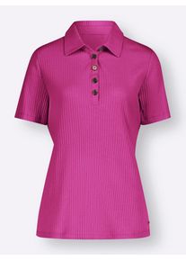 Casual Looks Damen Poloshirt "Poloshirt", pink, Gr. 40, unifarben, 95% Viskose, 5% Elasthan, Shirts