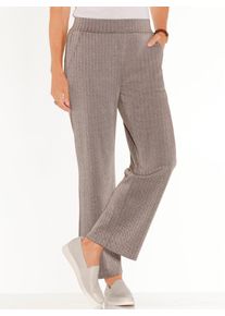 Classic Basics Damen Jerseyhose, braun, Gr. 52, gemustert, mehrfarbig, 97% Polyester, 3% Elasthan, Hosen