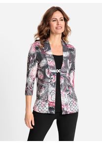 Lady Damen 2-in-1-Shirt "Shirt", rosa, Gr. 40, geblümt, gemustert, mehrfarbig, 95% Polyester, 5% Elasthan, Shirts