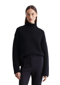 Marc O'Polo MARC O'POLO Damen Strickpullover "aus Heavy Weight Cotton", blau, casual, Gr. XS, unifarben, Obermaterial: 100% Baumwolle, Pullover