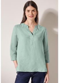 Cecil Damen Klassische Bluseice sage grün, casual, Gr. L, unifarben, Web, 100% Leinen, Blusen, mit 3/4 Ärmeln