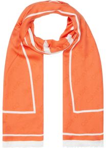 Calvin Klein Damen Schal "LOGO JQ SCARF O/PRINT 70X180", orange, casual, Web, Obermaterial: 58% Modal, 42% Viskose, Modetücher
