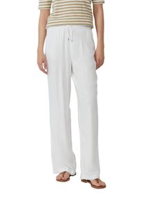 s.Oliver Damen Leinenhose, weiß, casual, Gr. 36, unifarben, Web, Obermaterial: 52% Leinen, 48% Viskose. Futter: 100% Baumwolle, Hosen, mit Elastikbund