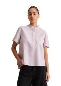 Marc O'Polo Damen Kurzarmbluse "aus gestreiftem Oxford", rosa, Gr. XXS, MARC O'POLO DENIM, gestreift, Obermaterial: 100% Baumwolle, Blusen
