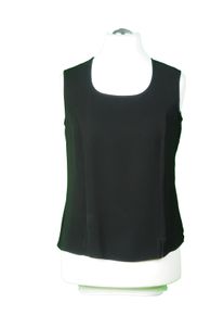 Damen Shirttop "HERMANN LANGE Collection Jerseytop Basic Shirt elegant", schwarz, Gr. 38, HERMANN LANGE Collection, 100% Polyester, Tops