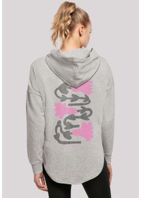 F4NT4STIC Damen Kapuzenpullover "Blumen Muster", grau, casual, Gr. L, Obermaterial: 100% Baumwolle, Pullover, Print