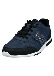 Bugatti Herren Slip-On Sneaker, Gr. 40, blau, Lederimitat, casual, Schuhe, Freizeitschuh, Slipper mit modischen Ziernähten