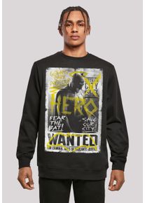 F4NT4STIC Herren Kapuzenpullover "Batman v Superman Wanted Poster", schwarz, casual, Gr. XS, Obermaterial: 50% Baumwolle, 50% Polyester, Pullover,