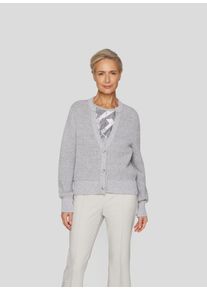 Rabe Damen Strickjacke "Strickjacke", grau, feminin, Gr. 48, unifarben, 55%Baumwolle 15%Polyacryl 10%Viskose 9%Polyamid 8%Polyester 3%Metallic Garn,