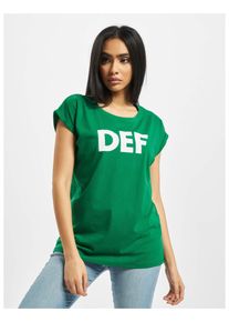 DEF Herren Kurzarmshirt "DEF Damen Sizza T-Shirt", grün, casual, Gr. XS, bedruckt, 100% Baumwolle, Shirts