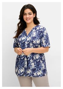 sheego Damen Tunika "Große Größen", blau, feminin, Gr. 46, Obermaterial: 100% Modal, Tuniken, aus Modal