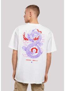 F4NT4STIC Herren T-Shirt "Drache Feuer Japan", weiß, casual, Gr. XXL, Obermaterial: 100% Baumwolle, Shirts, Print