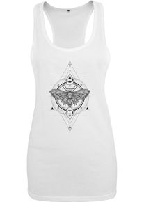 MisterTee Herren Kurzarmshirt "MisterTee Damen Ladies Moth Tee", weiß, casual, Gr. XS, bedruckt, 60% Baumwolle, 40% Polyester, Shirts