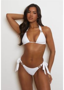 MODA MINX Damen Bikini-Hose "Amour Tie Side Brazilian", weiß, Gr. S, unifarben, 82% Polyamid, 18% Elasthan, Badehosen, mit seitlicher Bindung und
