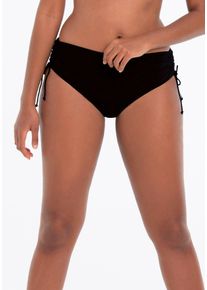 Rosa Faia Damen Bikini-Hose "Ive", schwarz, casual, Gr. 42, clean, matt, unifarben, LYCRA, Badehosen, variable Bikinihose, beidseitige Raffung für