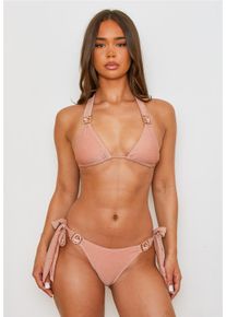 MODA MINX Damen Bikini-Hose "Lumiere Amour", rosa, Gr. XL, unifarben, 85% Polyester, 8% Elasthan, 7% Metall, Badehosen, mit seitlicher Bindung und