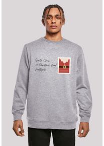 F4NT4STIC Herren Kapuzenpullover "Santa Letter Weihnachten", grau, casual, Gr. 5XL, Obermaterial: 50% Baumwolle, 50% Polyester, Pullover, Print